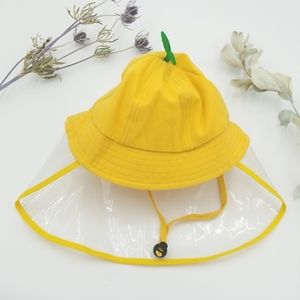 Toddler Leaf Bucket Hat with Plastic Face Shield